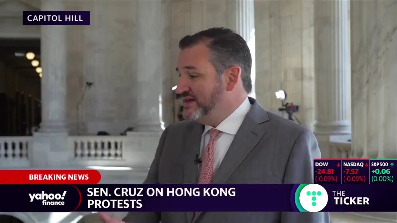 Sen. Cruz Discusses U.S. Companies Turning a Blind Eye to Chinese Censorship on Yahoo Finance