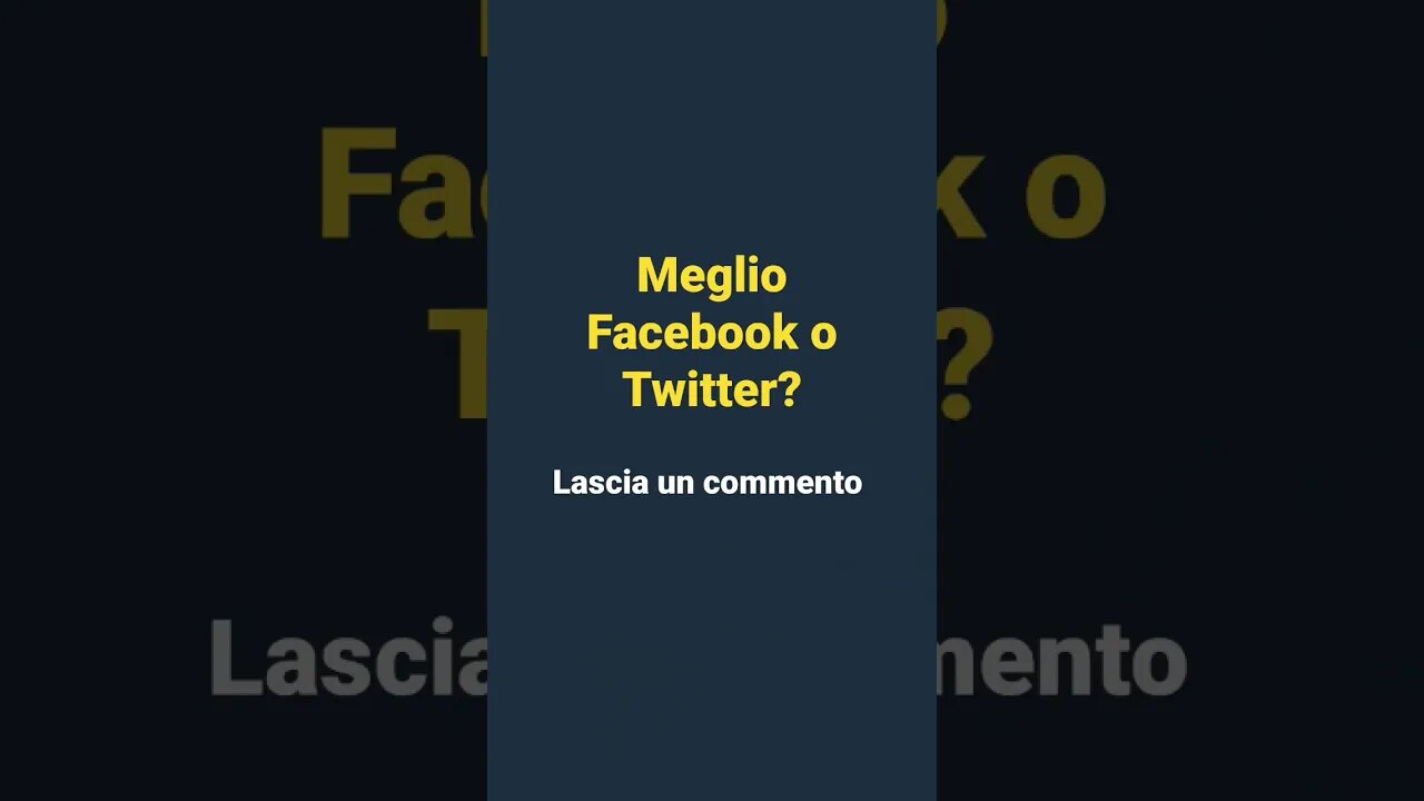 Sondaggio: Meglio Facebook o Twitter?