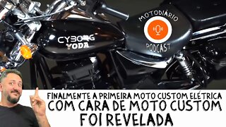 Finalmente a PRIMEIRA MOTO CUSTOM ELÉTRICA com cara de MOTO CUSTOM, FOI REVELADA. Cyborg Yoda vem ai