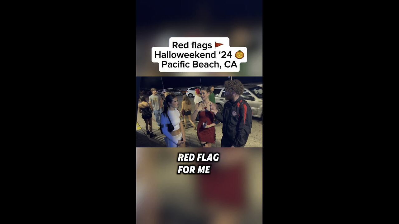 Red flags 🚩 during Halloweekend 🎃 in Pacific Beach California #theosidelocos #osideadventures