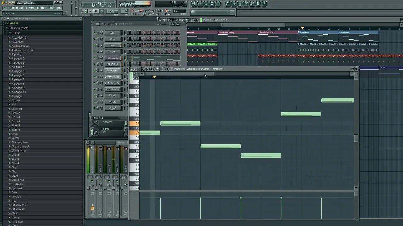 Observation Desk FL Studio Project View