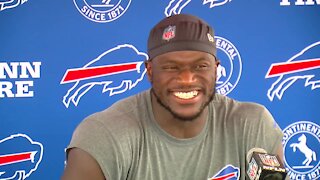 Efe Obada joined the Bills in March, he spoke after practice about his journey