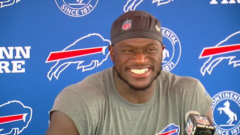 Efe Obada joined the Bills in March, he spoke after practice about his journey