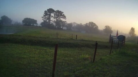Fog rolling in on the ranch