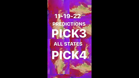 LOTTERY PREDICTIONS November 19,2022