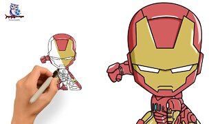 How To Draw Iron Man Marvel - Chibi Tutorial