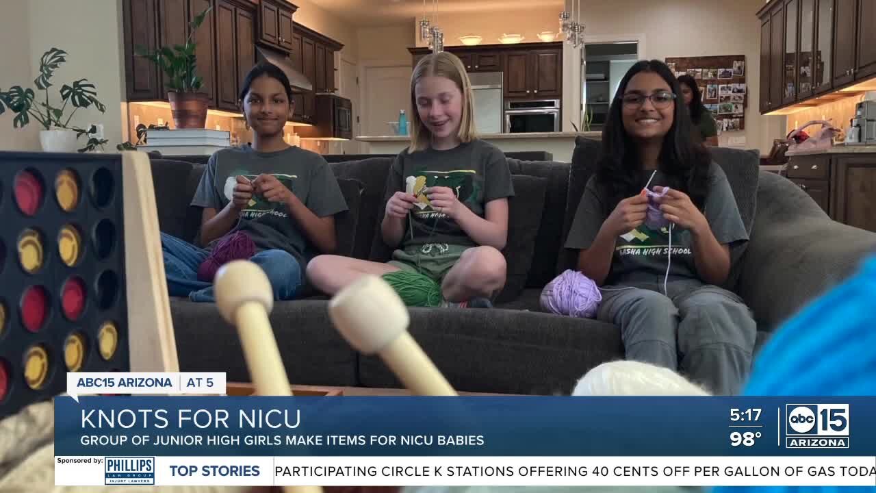 Chandler students crochet items for NICU babies