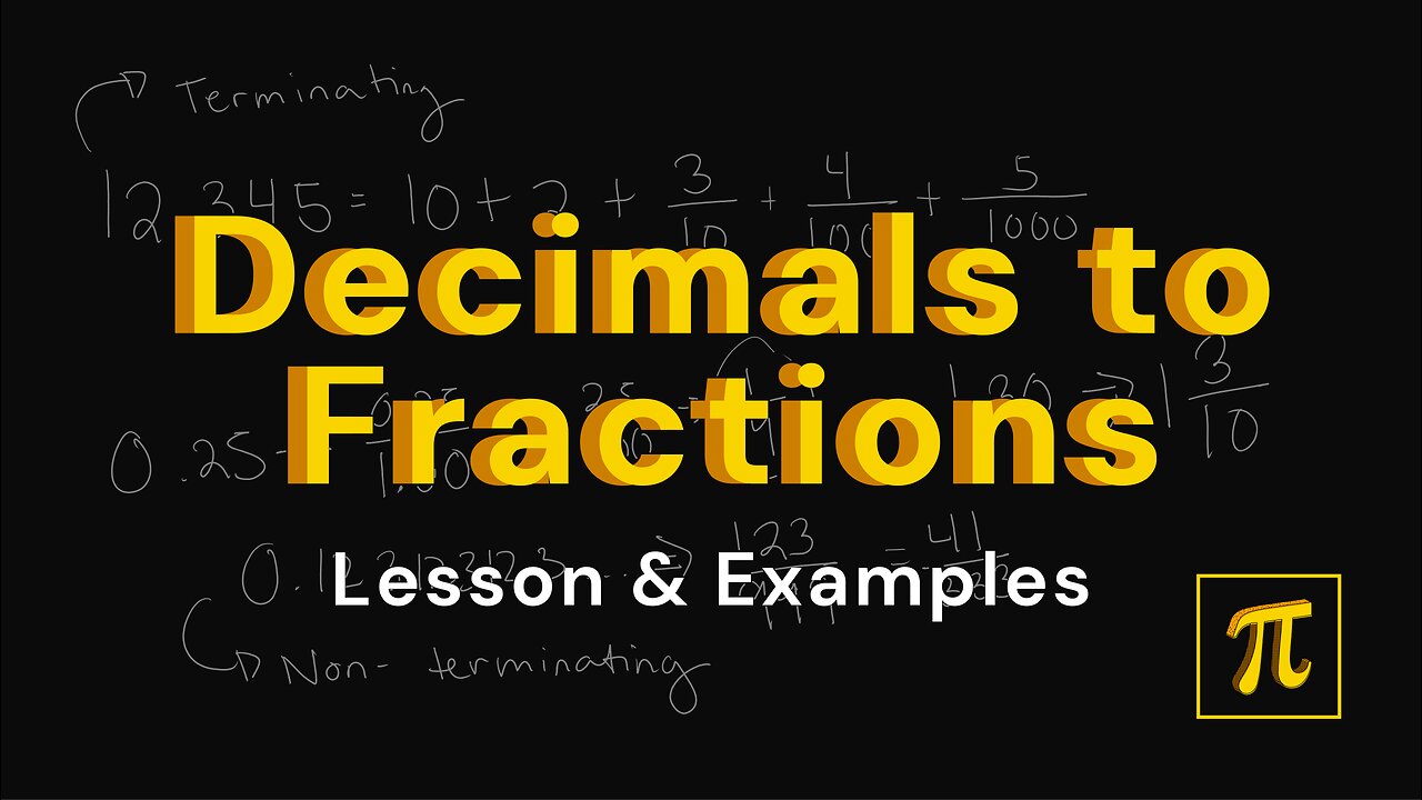 How to CONVERT Decimals to Fractions? - Easy! Terminating vs Non-Terminating