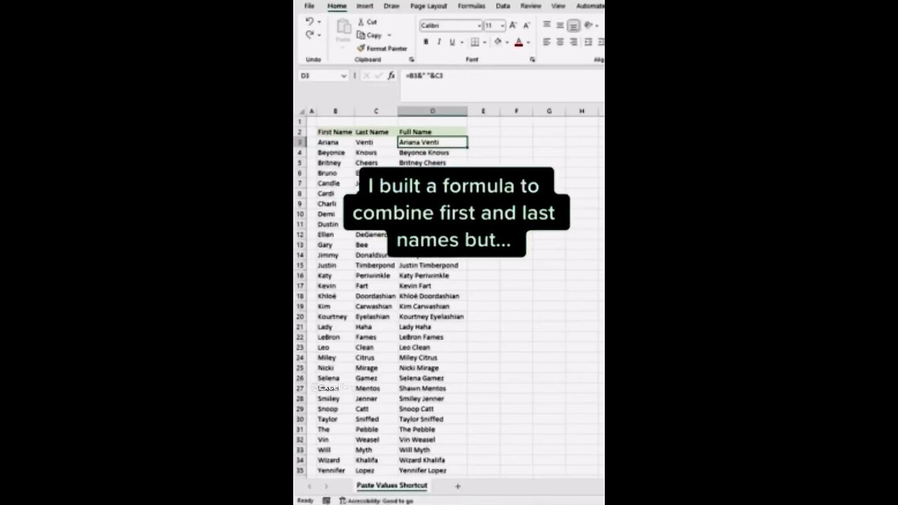 Unapply formulas and keep text in Excel