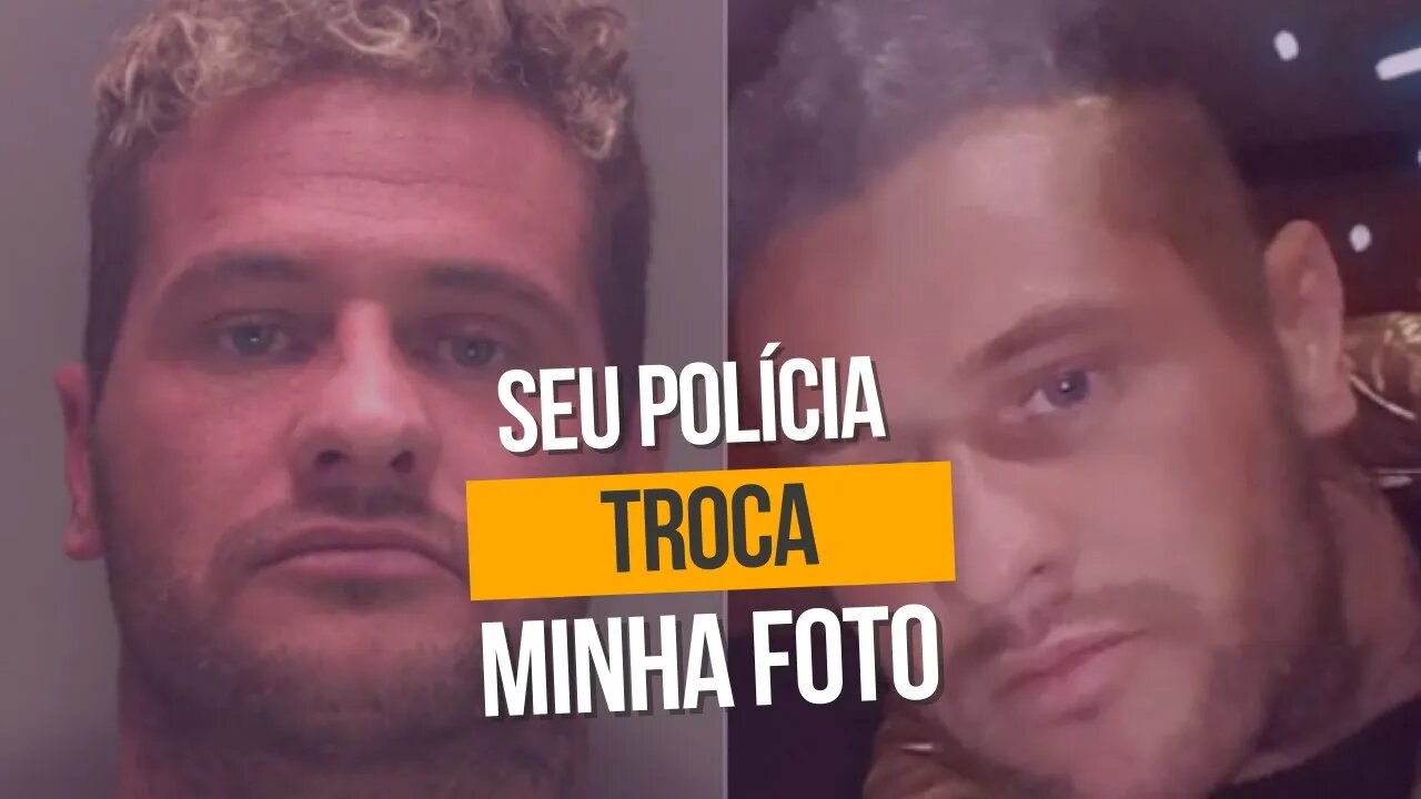 Suspeito pede para policia trocar a foto do jornal pra ele ficar mais bonito