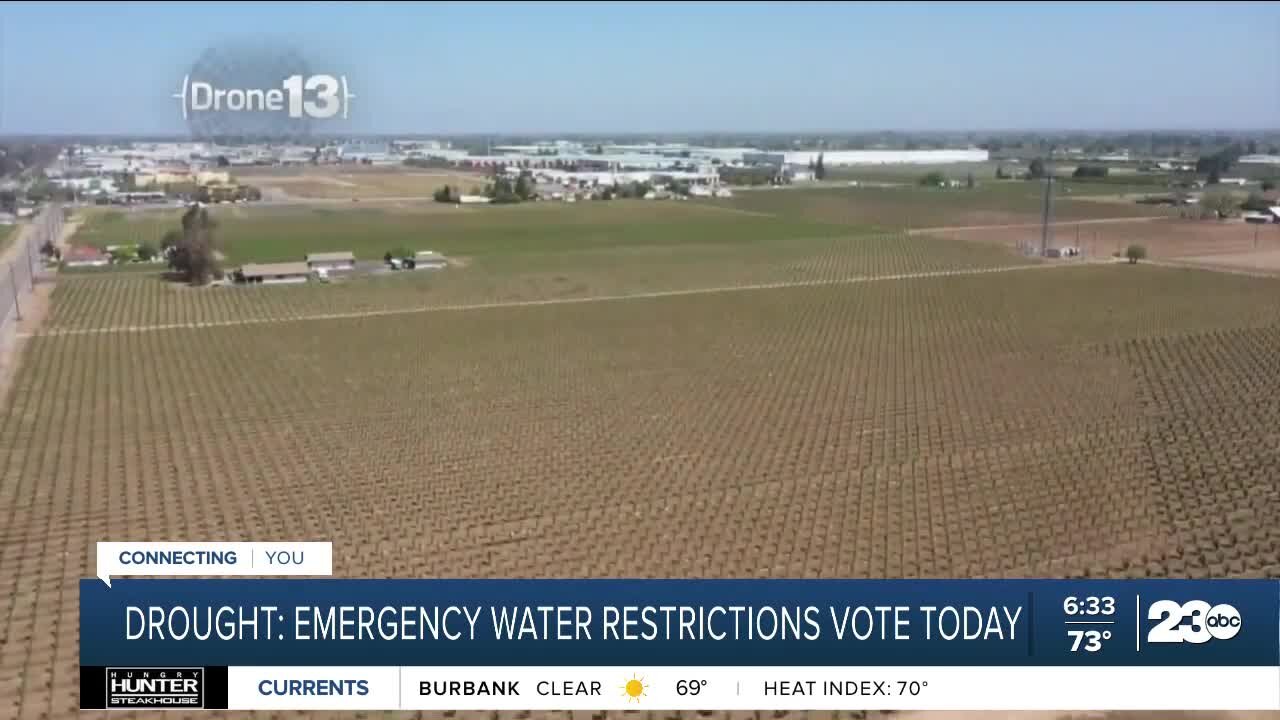 Drought: Emergency water restrictions vote Tuesday