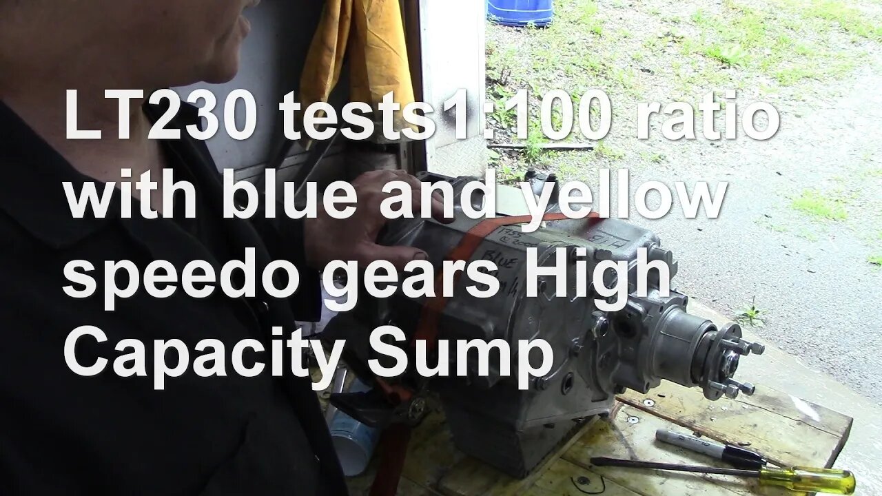 LT230 tests 1:100 ratio, with blue and yellow speedo gears. High Capacity Sump. Thermal image video!