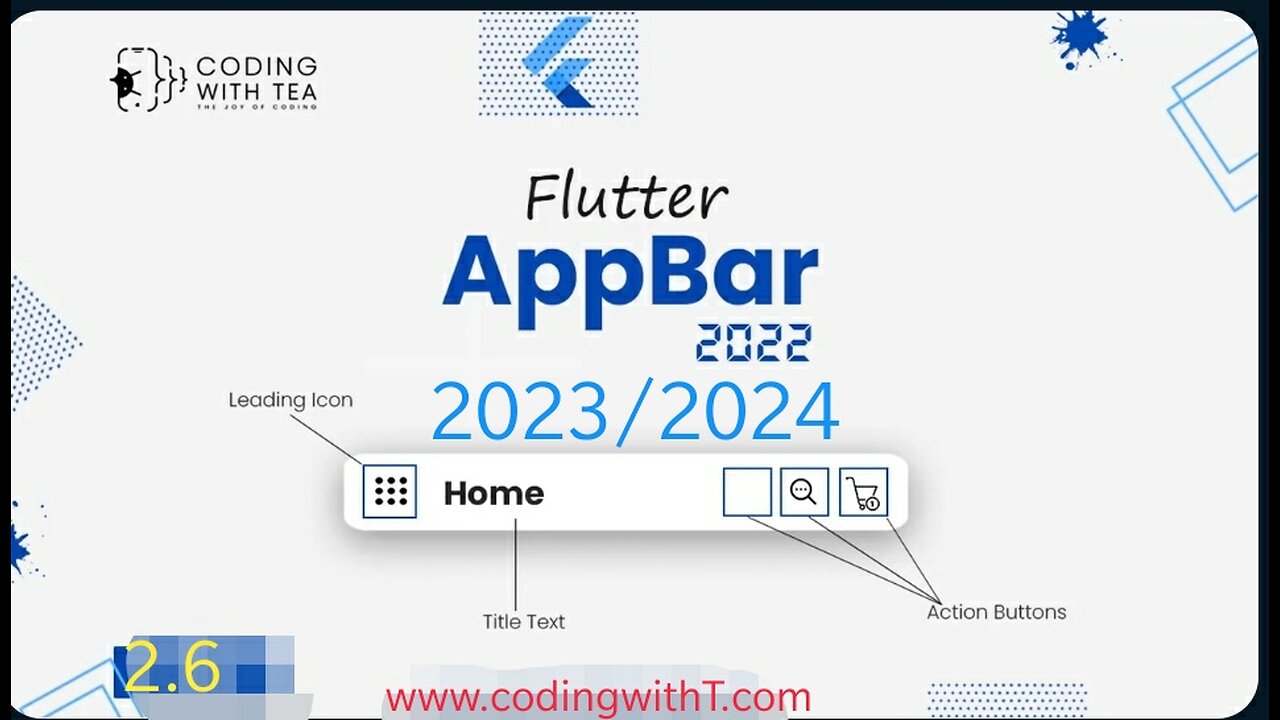 2.6 - Create an Appbar in Flutter | Flutter Appbar 2024/2025