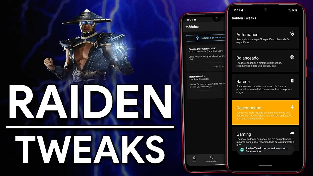 RAIDEN TWEAKS | Desbloqueio de FPS, Otimizador de kernel e MODO GAMER! | Magisk Module