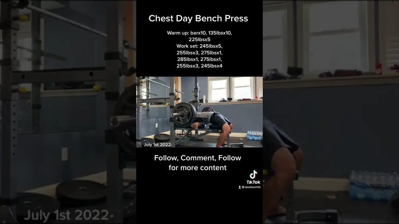Bench press chest day