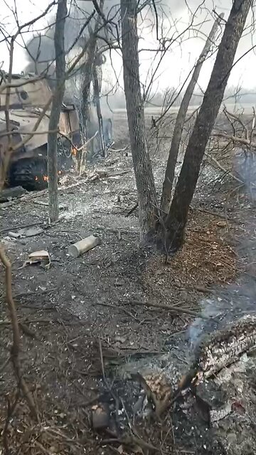 Self-propelled gun 2S1 "Gvozdika" of the Armed Forces of Ukraine, destroyed somewhere at the front