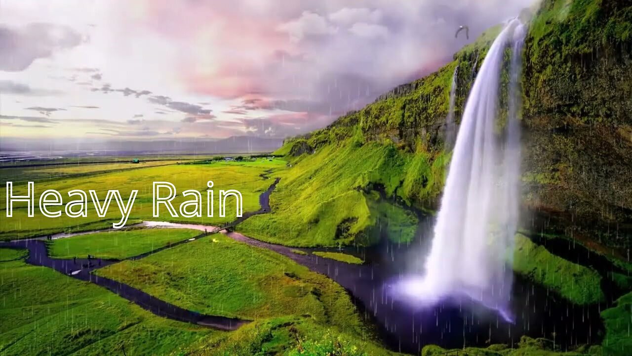 Heavy Rain Weather Waterfall City Nature Free HD Videos No Copyright Footage