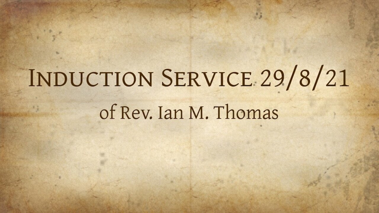 Oldfield Free Church Rev. Ian M. Thomas Induction (only)
