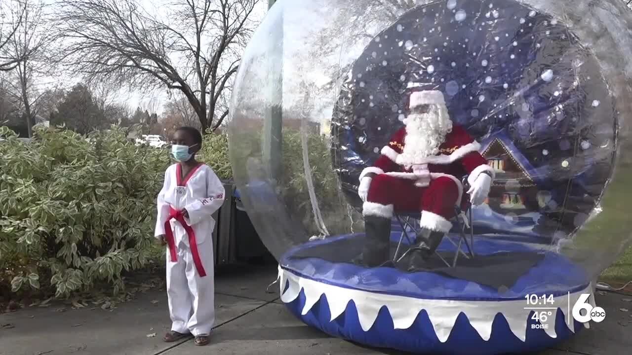 Black Santa visits the Idaho Black History Museum
