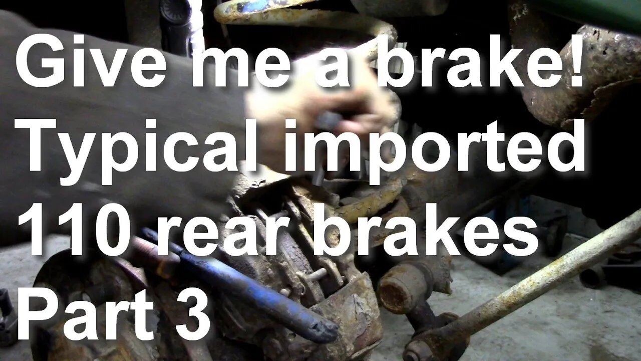 Bad 110 rear brakes part 3 Removing pipe fittings