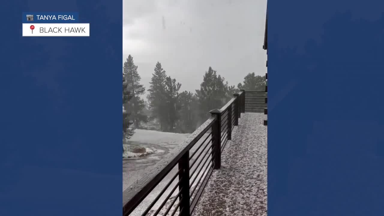 Watch the hail come down in Black Hawk, Colorado