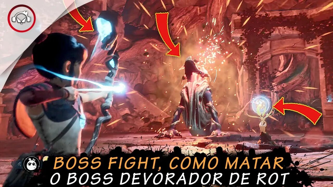 Kena Bridge Of Spirits, Boss Fight, Como matar o Boss Devorador de Rot | super dica PT-BR