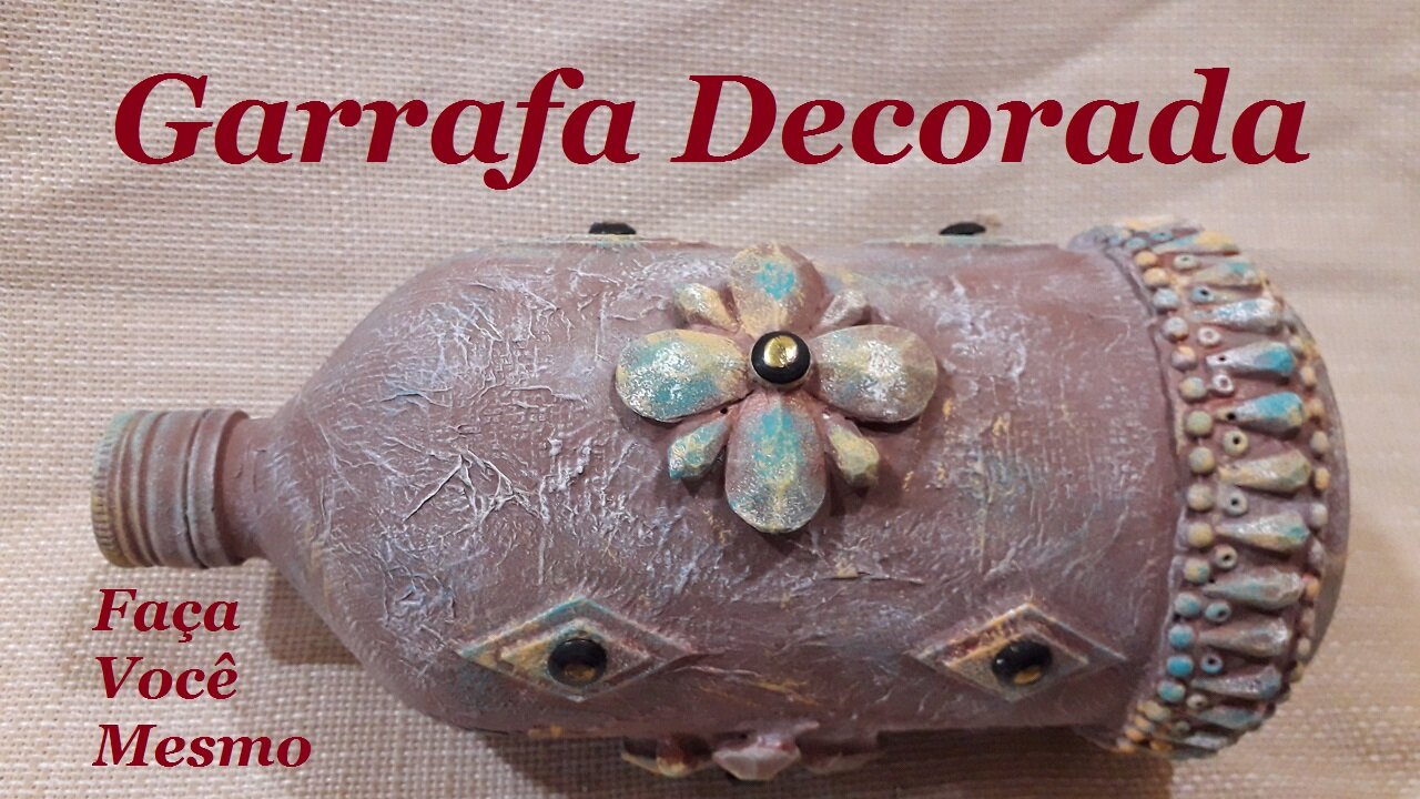 RECICLANDO GARRAFAS DE VIDRO - DECORAÇÃO OXIDADA @lucibuzo 