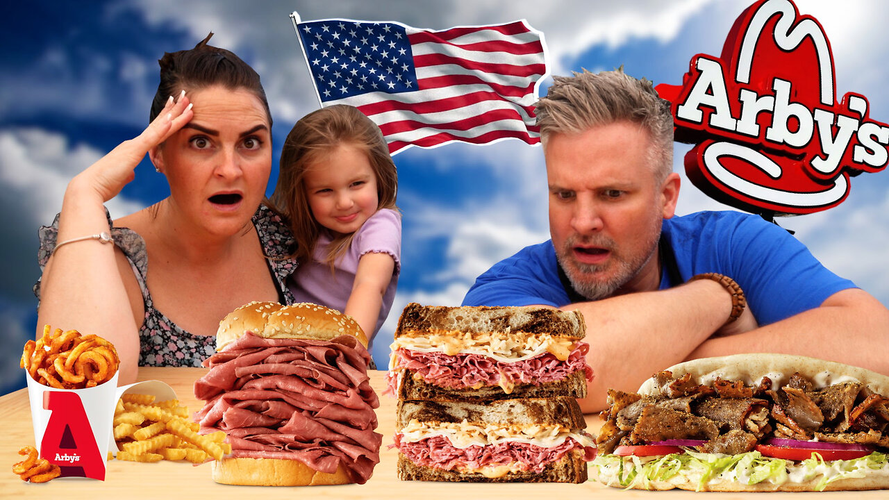 Brits Try Arbys for the first time ! OMG The REUBEN