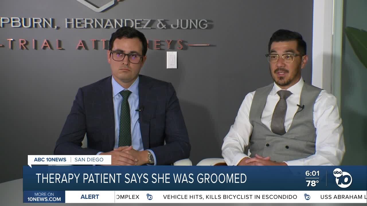 Therapy patient says she was groomed