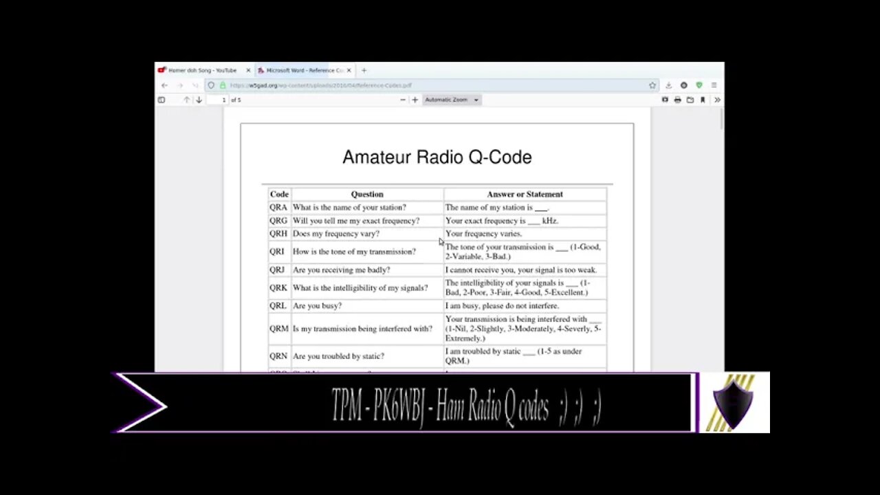 Ham radio Q codes with PK6WBJ, Polaran micro national media