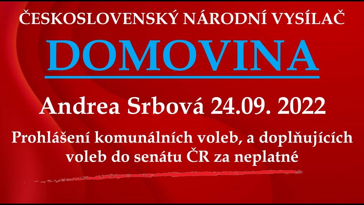 Prohlášení komunálních voleb za neplatné | Andrea Srbová 24.09.2022