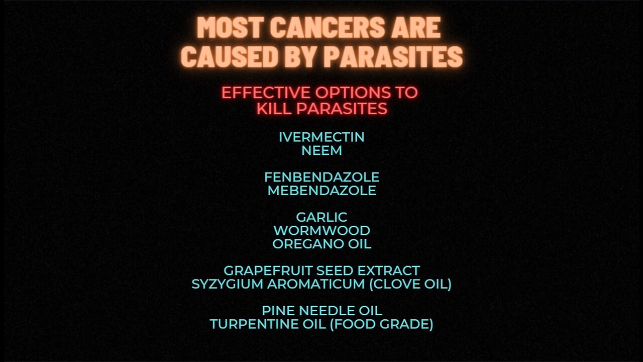 [biosecure] - thePM discusses how parasites cause most types of cancer and how to kill parasites