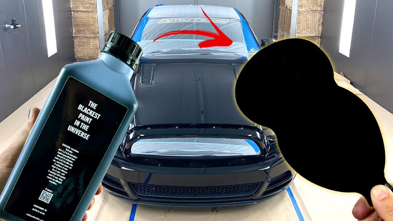 Spraying a Car in the New BLACKEST PAINT in the UNIVERSE | Black 4.0 (Darker than Musou?)