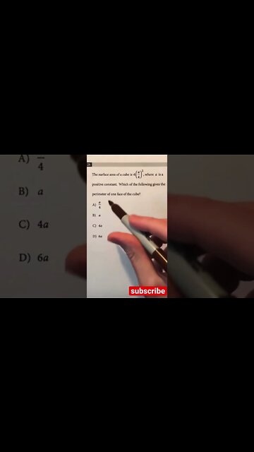 SAT geometry (cubes and square perimeter question)