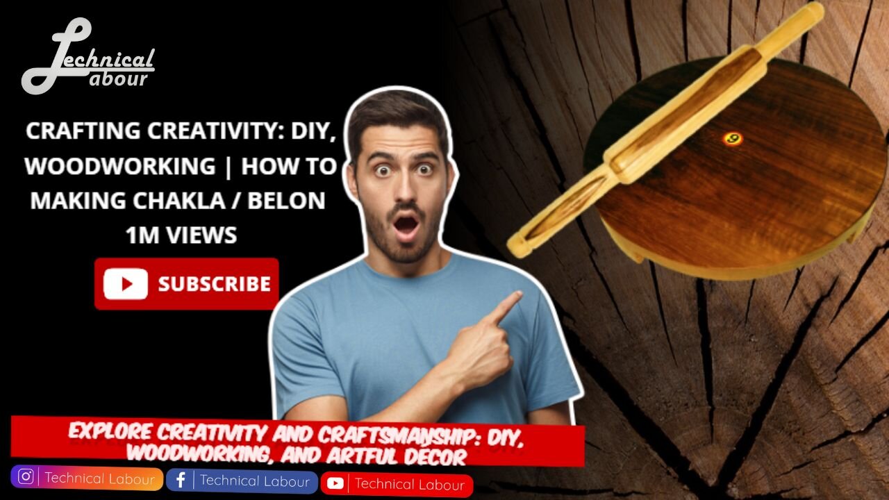 Crafting Creativity: DIY, Woodworking | How to Making Chakla / Belon | 1M Views #1million