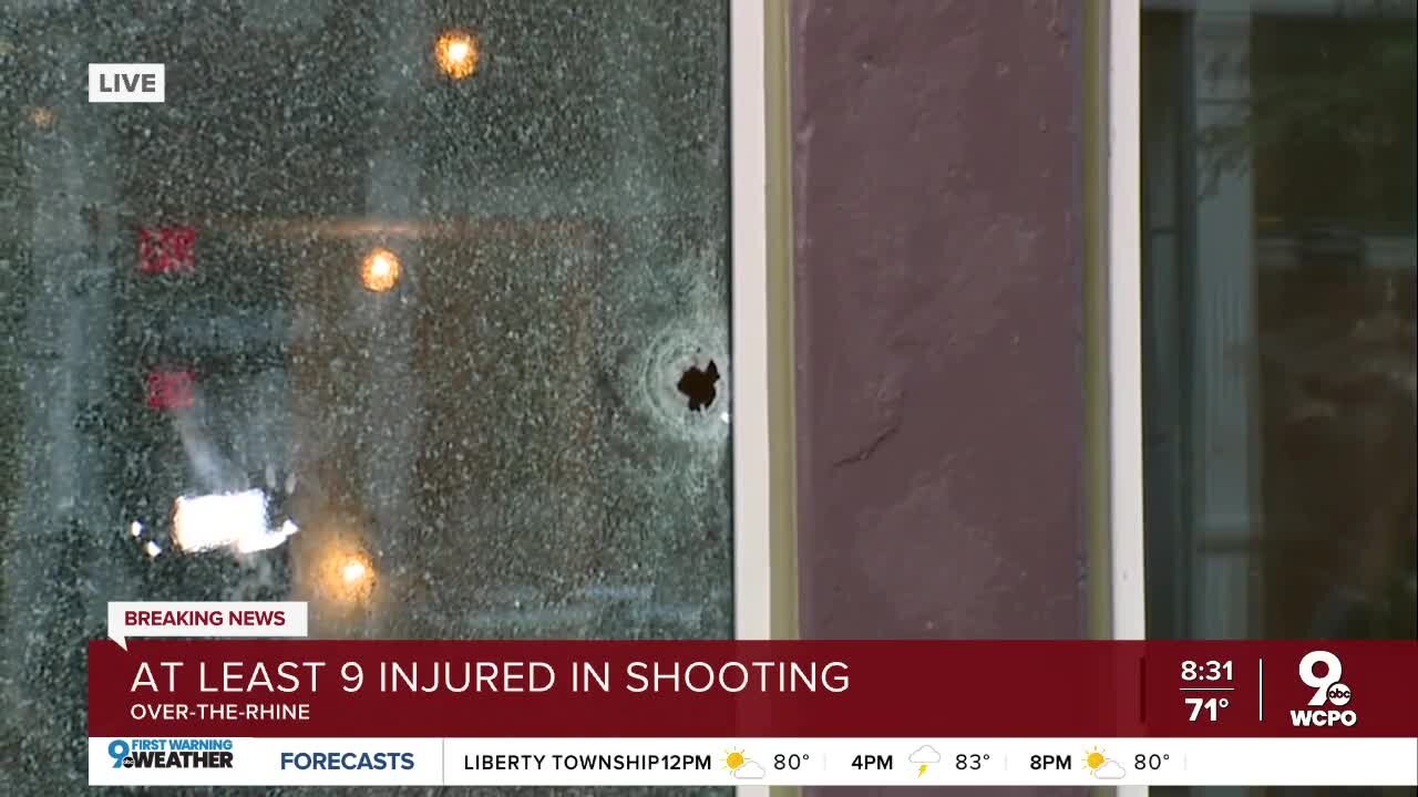 Two bullet holes in OTR building