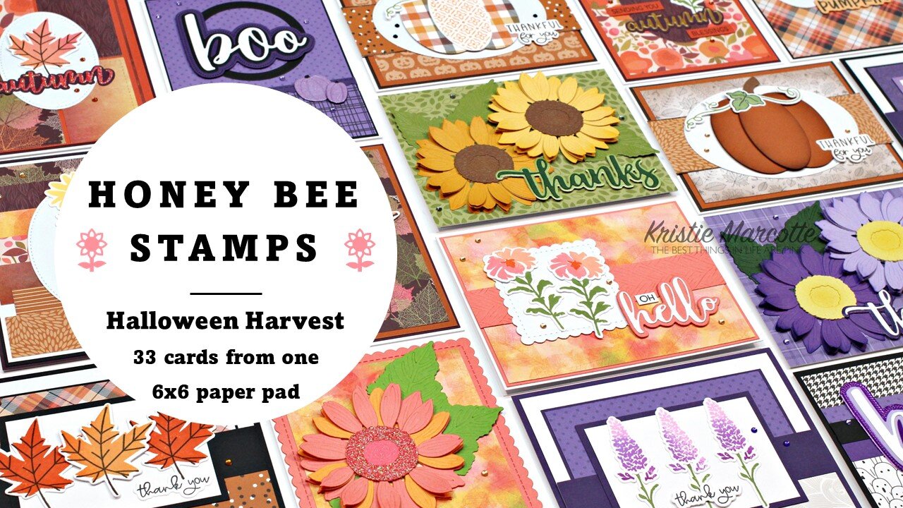 Honey Bee Stamps | Halloween Harvest | 33 cards from one 6x6 paper pad