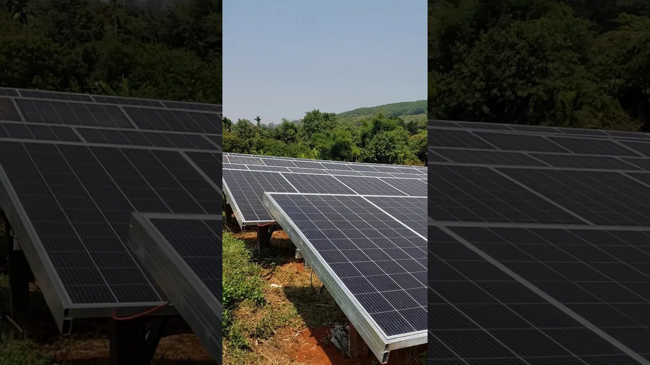 Solar សម្រាប់ម៉ូទ័របូមទឹក N10, 22kw ចម្ការតាកាំង រតនគិរី - Tel 012829999