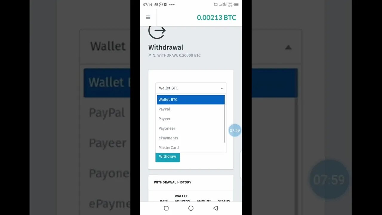 Comment retirer des crypto bitcoin gagnés sur crypto free sur son wallet ou paypal retrait crypto