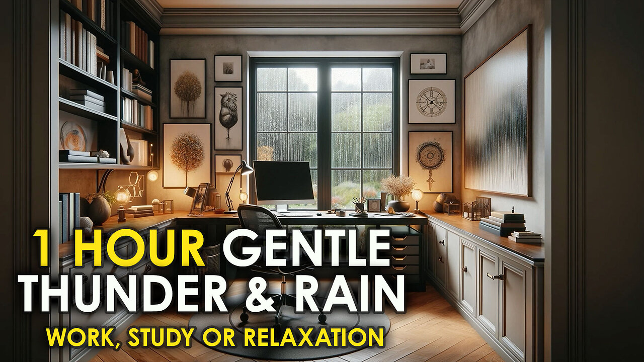 Soothing Rain & Thunder Ambience - 1 Hour Relaxation