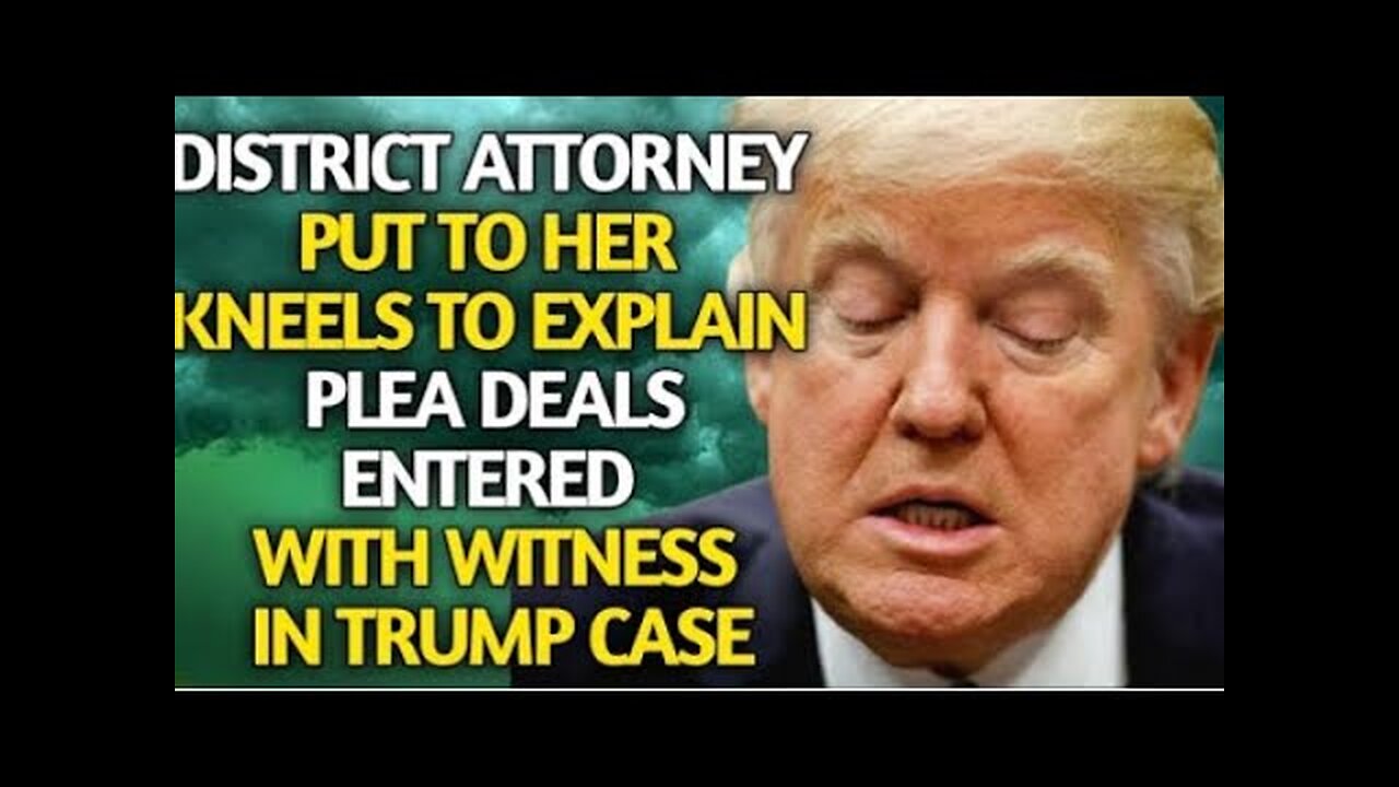 DISTRICT ATTORNEY PUT TO HER KNEELS TO EXPLAIN PLEA DEALS SHE ENTERED WITH WITNESS IN TRUMP CASE