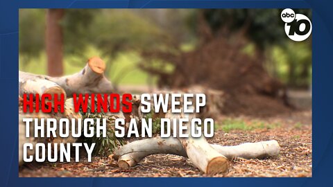 Strong winds hit San Diego County