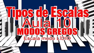 TIPOS DE ESCALAS 10 - ESCALAS MODOS GREGOS - MODO LÍDIO - #Shorts