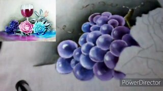 Aprenda a Pintara Uvas Pintura em Tecido