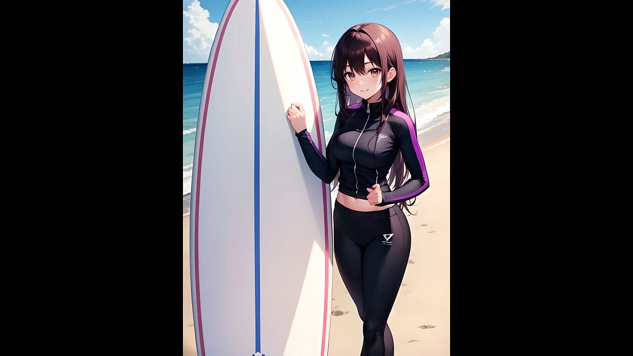 AI Lookbook Anime Beauty - Sexy Surfing Diva