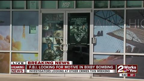 FBI looking for a motive in Bixby blast