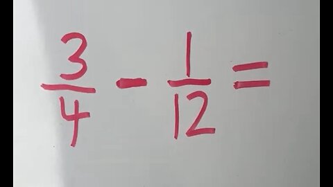 Subtracting Fractions with Unlike Denominators