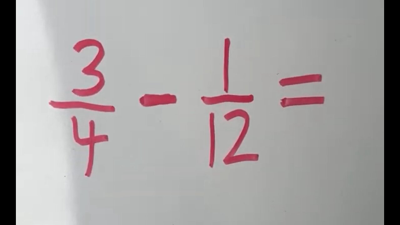 Subtracting Fractions with Unlike Denominators