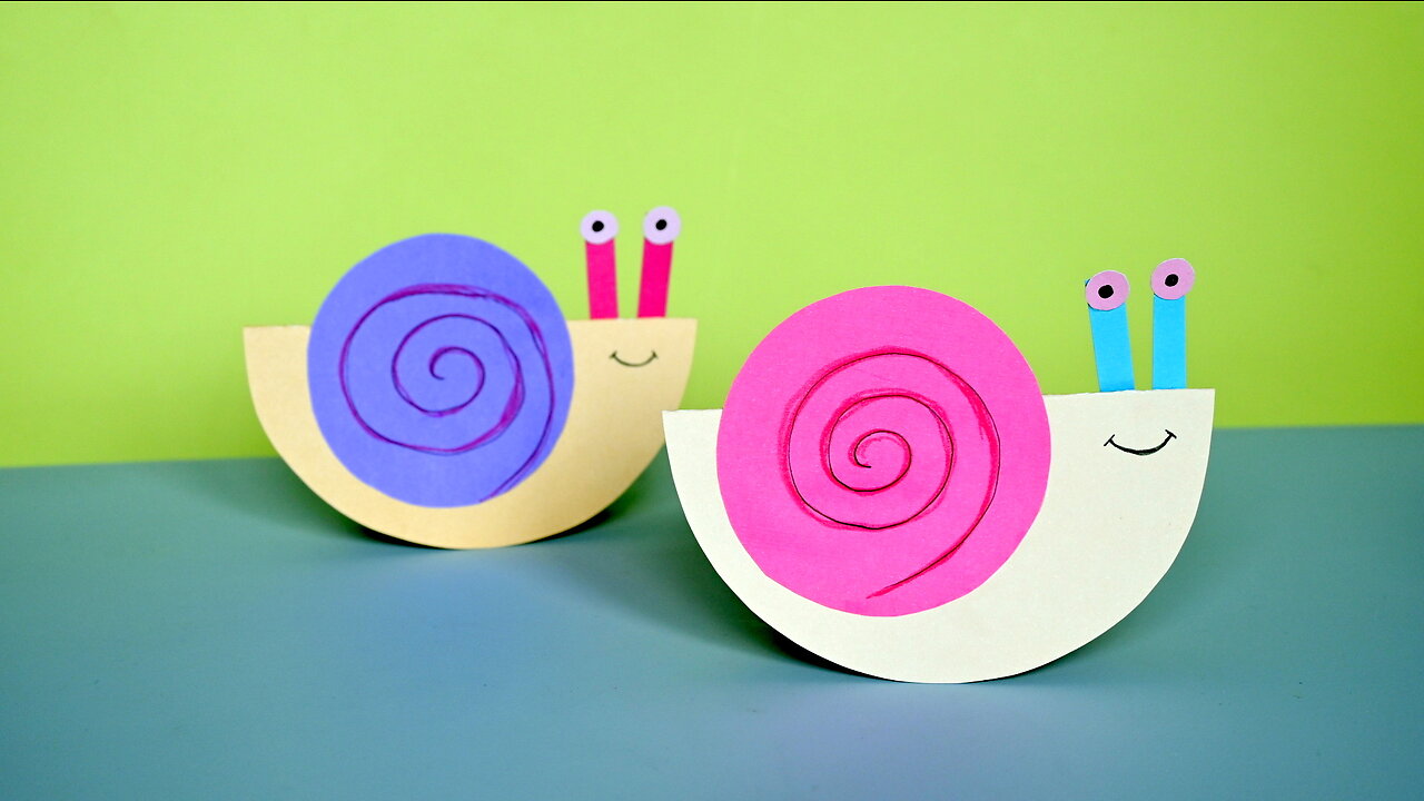 Snail, How to Make Paper Snail / Easy Paper Crafts for Kids - Make Animals with Paper