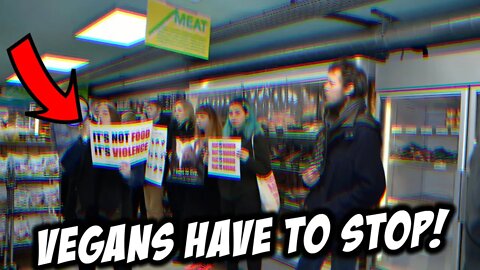 Crazy Vegans Protesting At a Shopping Centre...